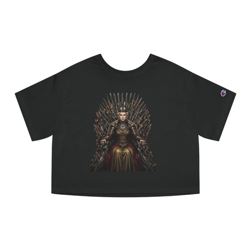 Cropped T-Shirt — Queen on Iron Throne Graphic Tee