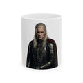 Fantasy Warrior Portrait Mug — Medieval Knight Ceramic Coffee Cup
