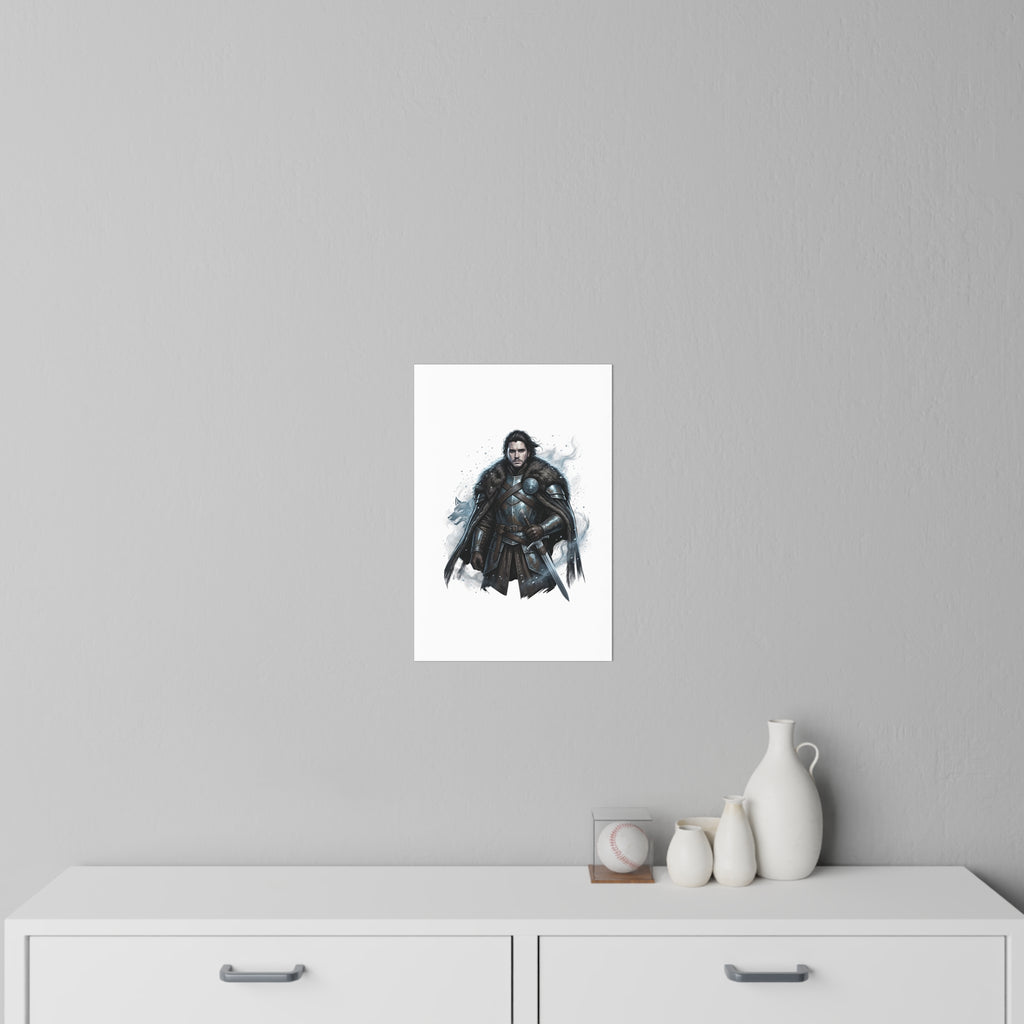 Medieval Warrior Wall Decal — Knight in Armor Fantasy Home Decor
