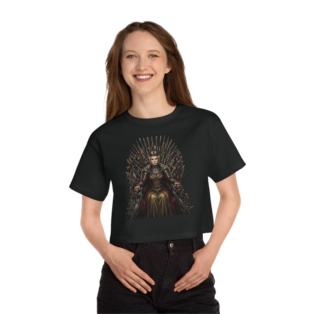 Cropped T-Shirt — Queen on Iron Throne Graphic Tee