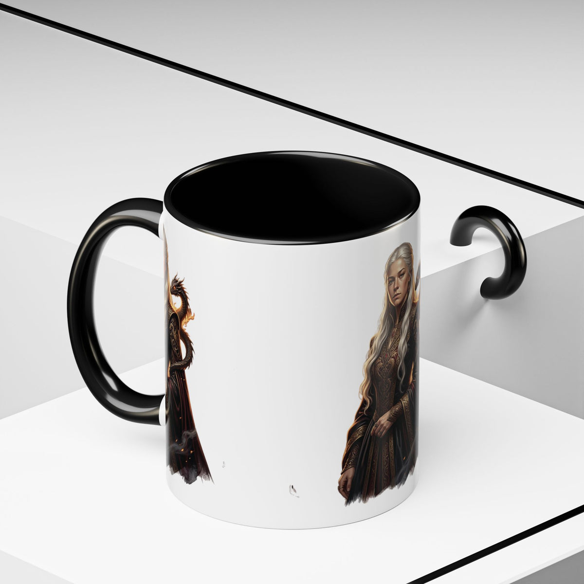 Daenerys Targaryen Dragon Accent Coffee Mug – Fantasy Queen 11/15oz