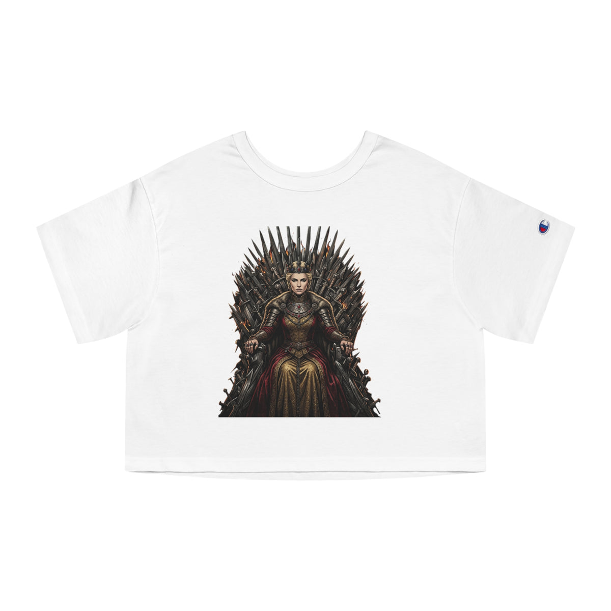 Cropped T-Shirt — Queen on Iron Throne Graphic Tee