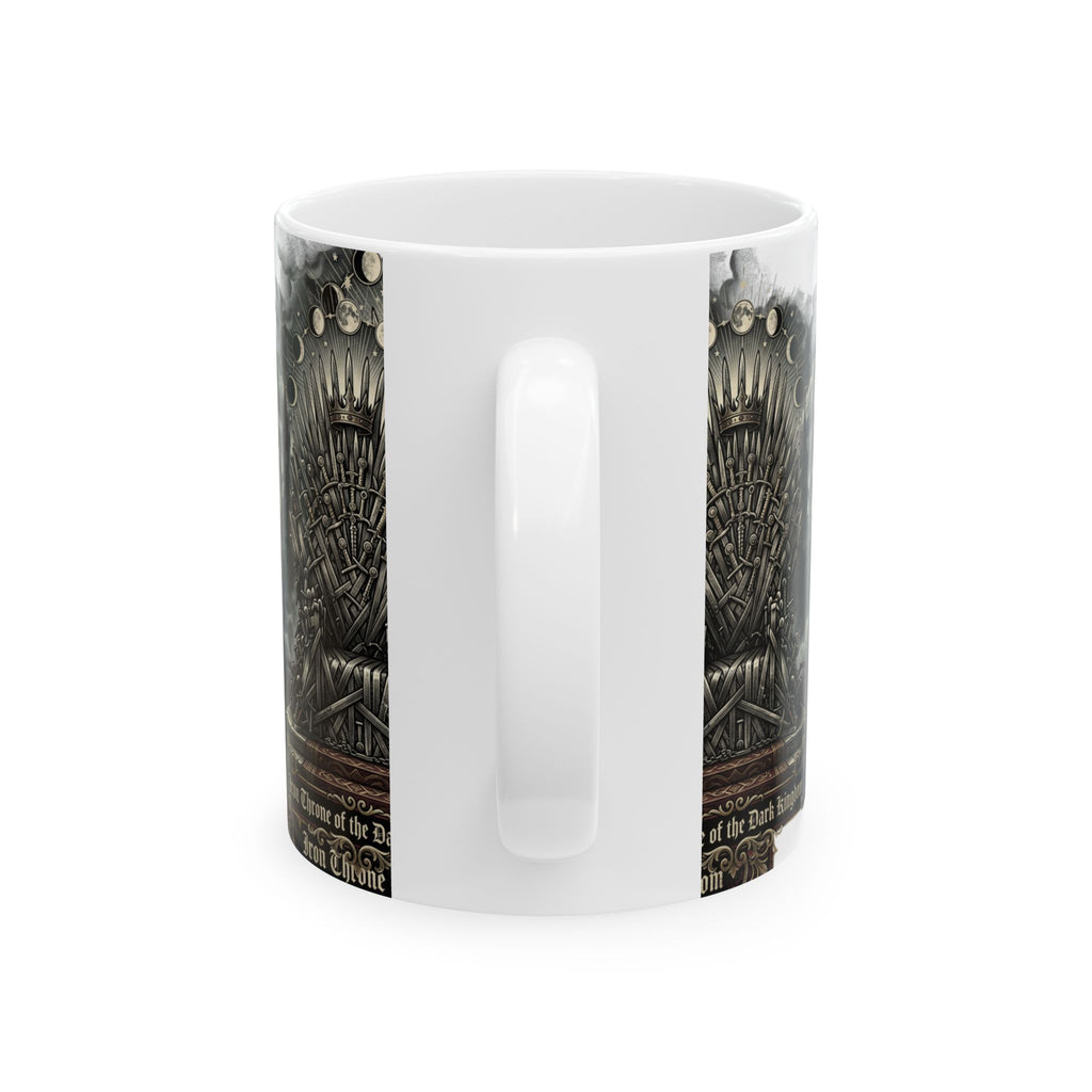 Dark Iron Throne Ceramic Mug — Gothic Fantasy Coffee Cup
