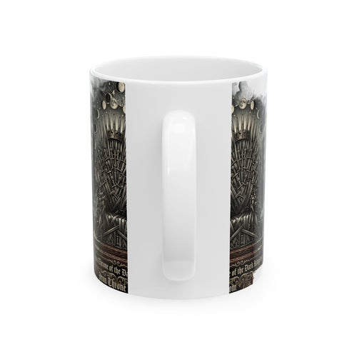 Dark Iron Throne Ceramic Mug — Gothic Fantasy Coffee Cup
