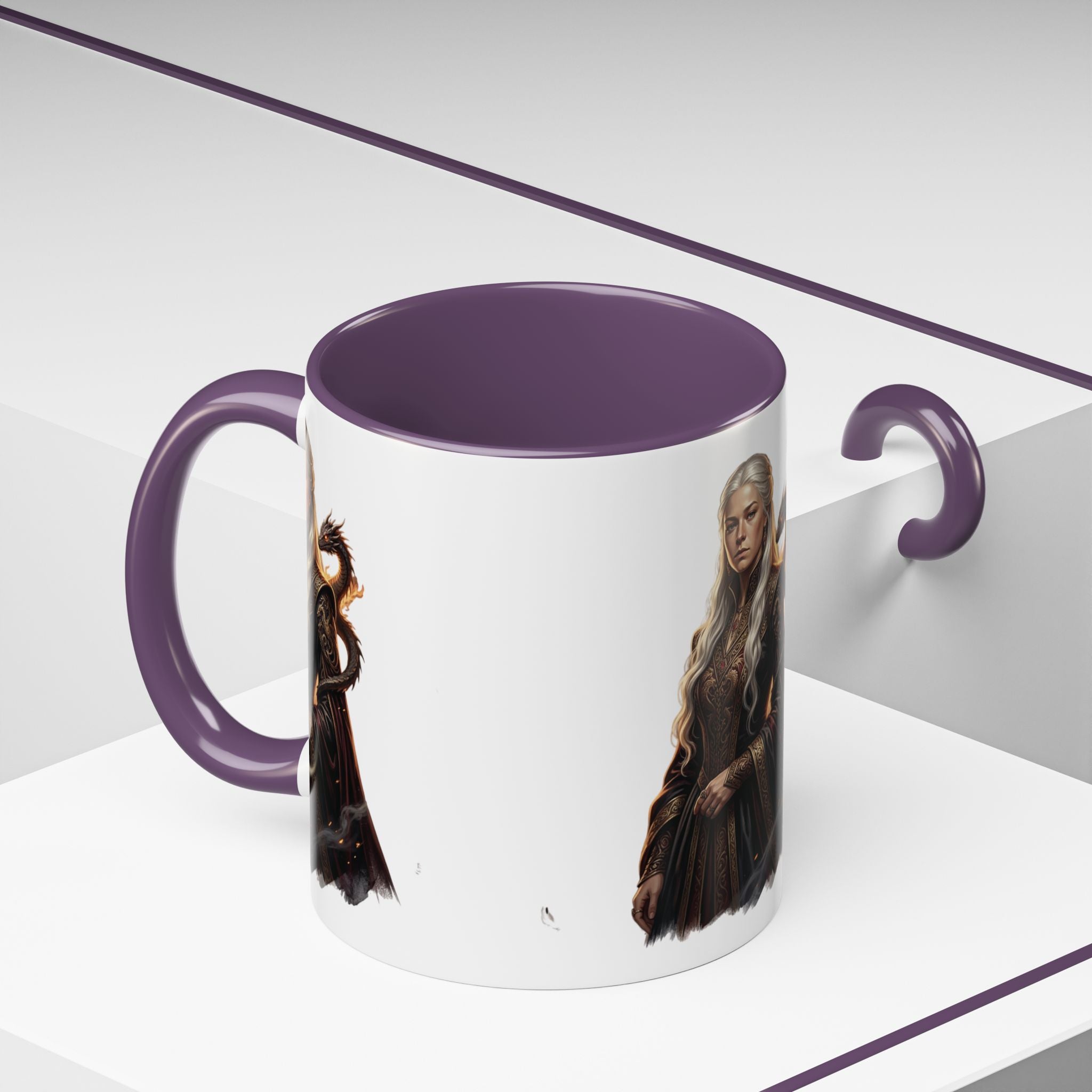 Daenerys Targaryen Dragon Accent Coffee Mug – Fantasy Queen 11/15oz