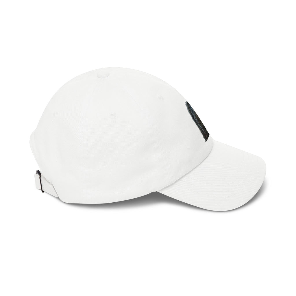 Dad Cap with Intricate Black Lion Patch — Classic Baseball Hat