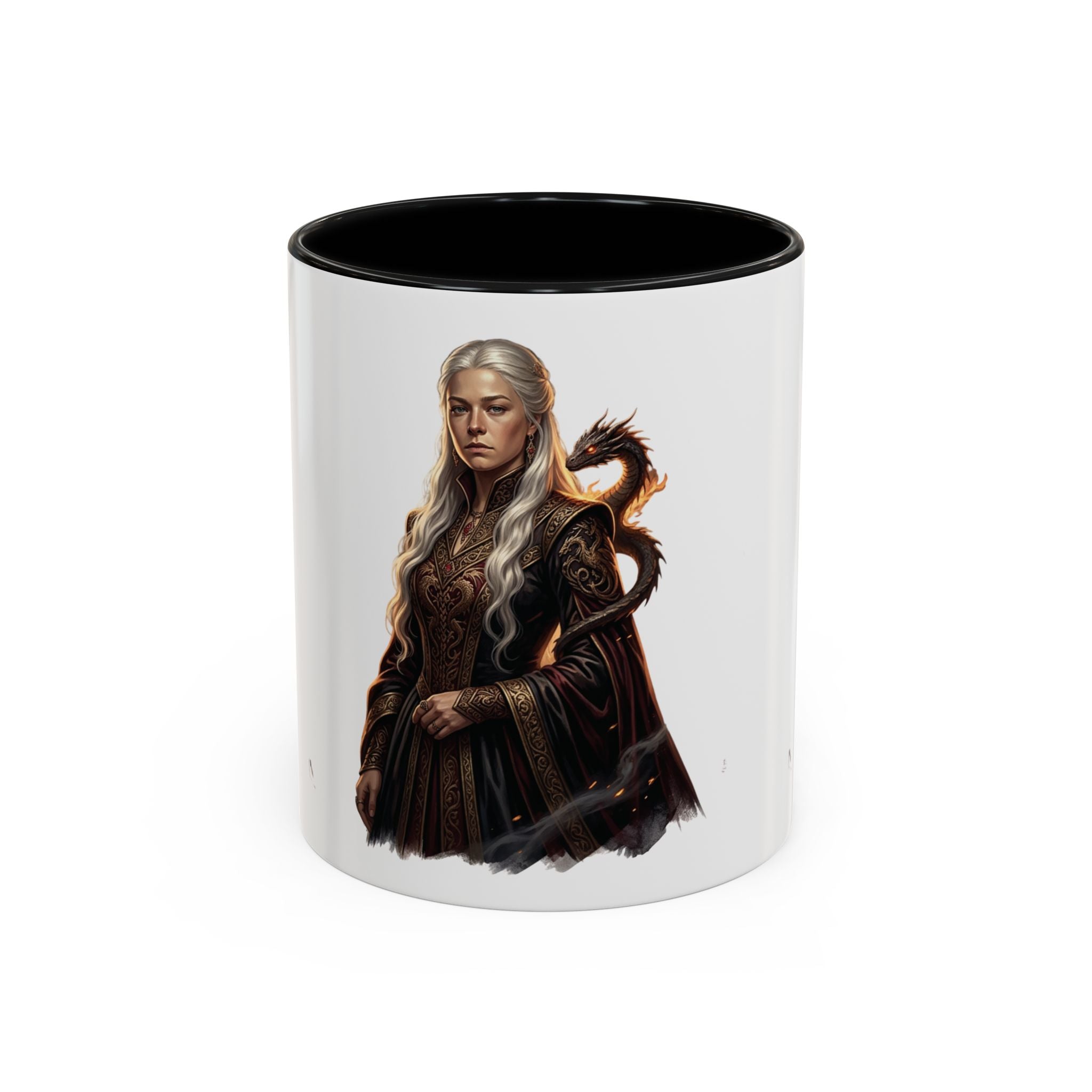 Daenerys Targaryen Dragon Accent Coffee Mug – Fantasy Queen 11/15oz