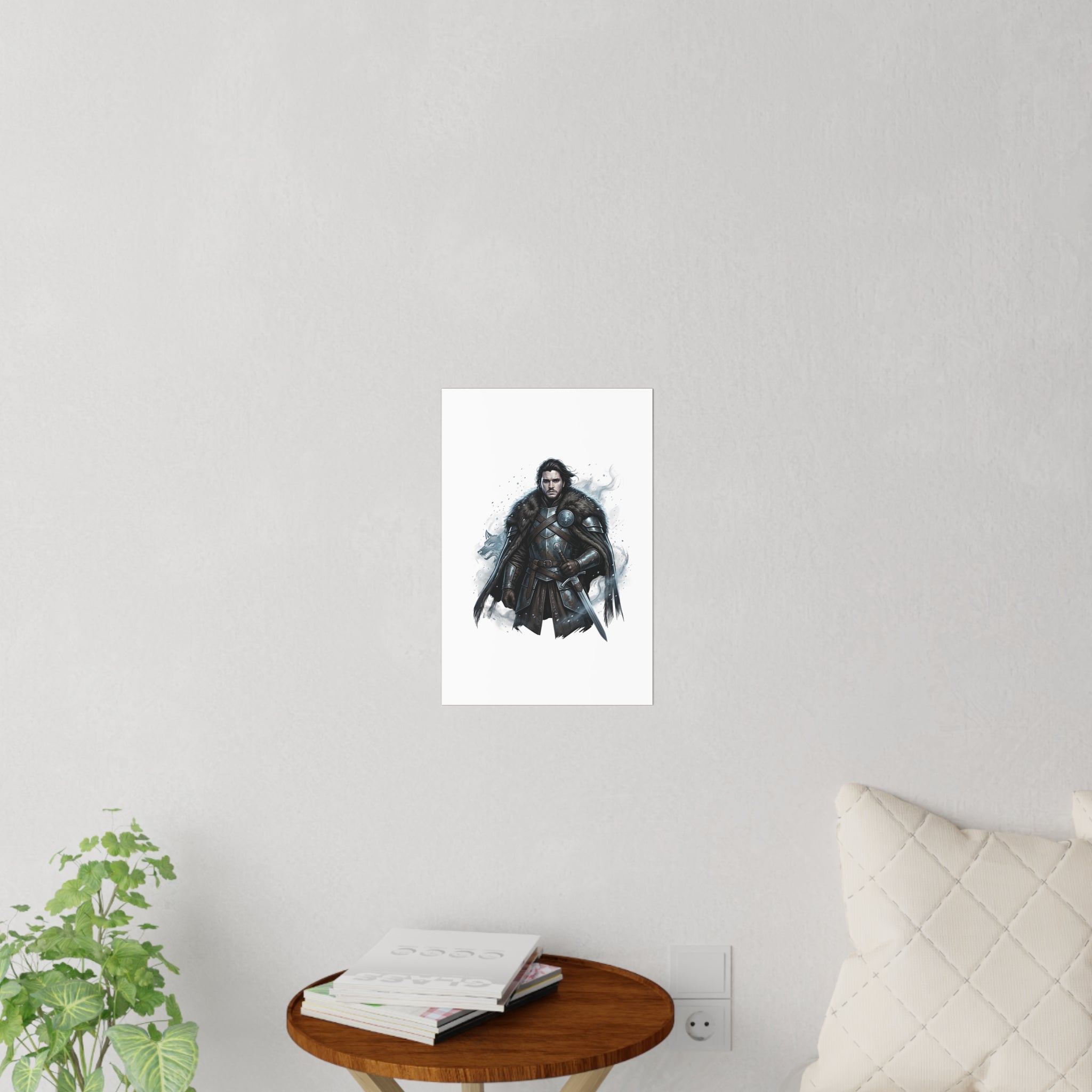 Medieval Warrior Wall Decal — Knight in Armor Fantasy Home Decor