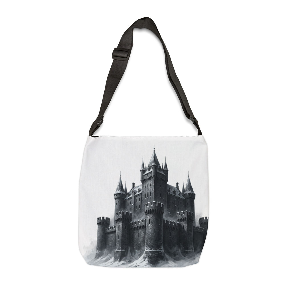 Gothic Castle Adjustable Tote Bag — Haunted Fortress Art Shoulder Bag
