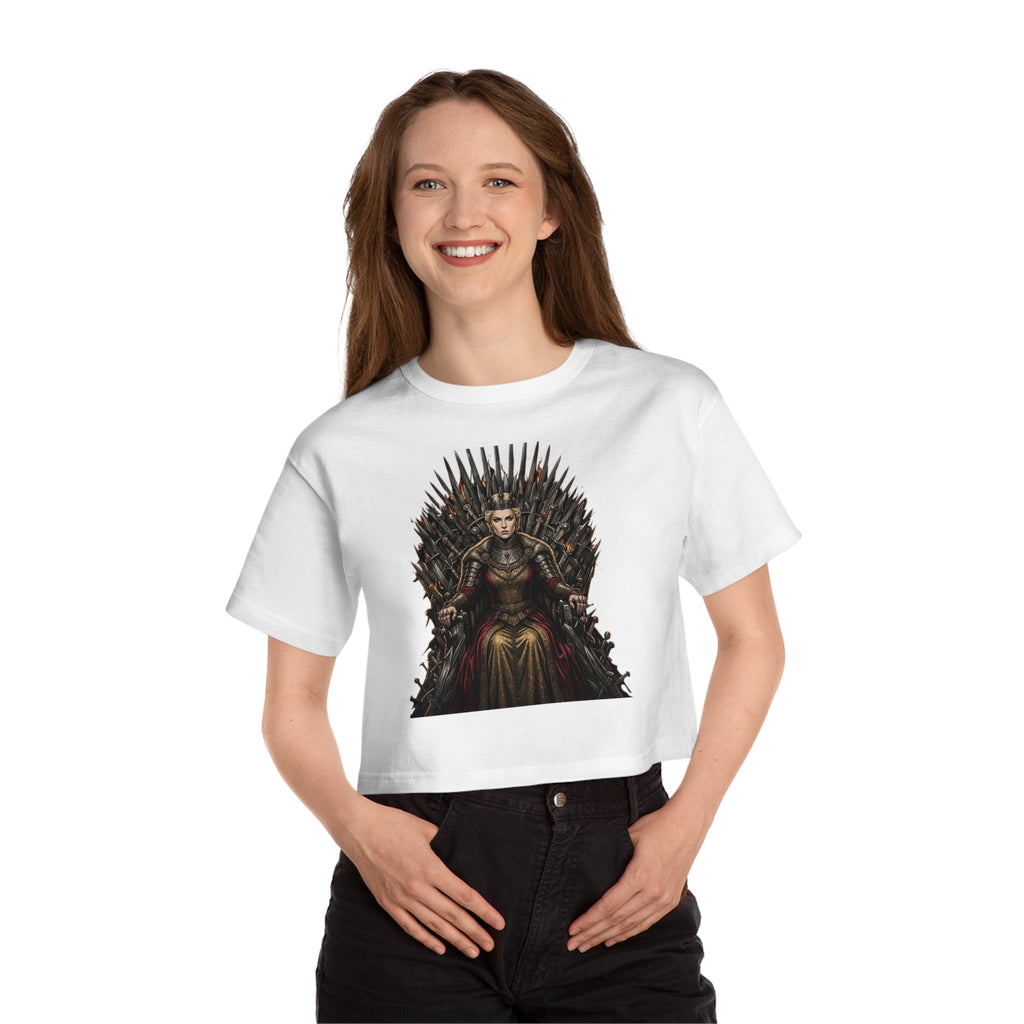Cropped T-Shirt — Queen on Iron Throne Graphic Tee