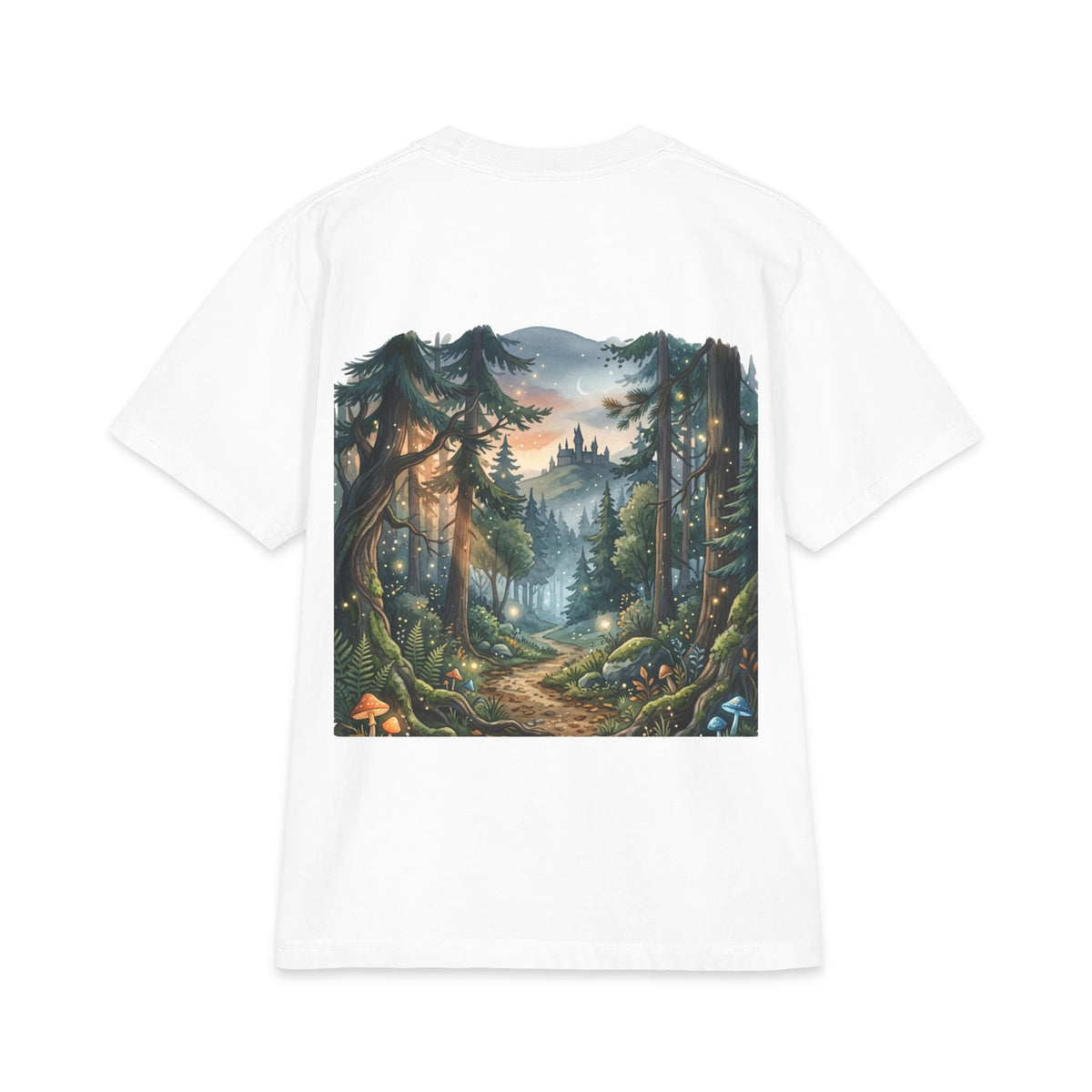 Forest Trail T‑Shirt — Scenic Woodland Landscape Pocket & Back Print