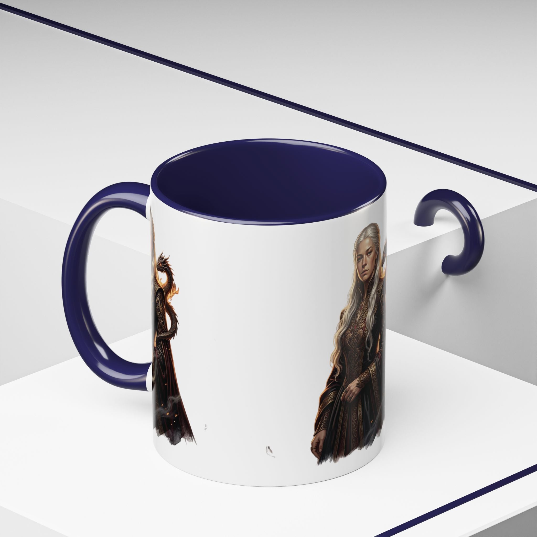 Daenerys Targaryen Dragon Accent Coffee Mug – Fantasy Queen 11/15oz