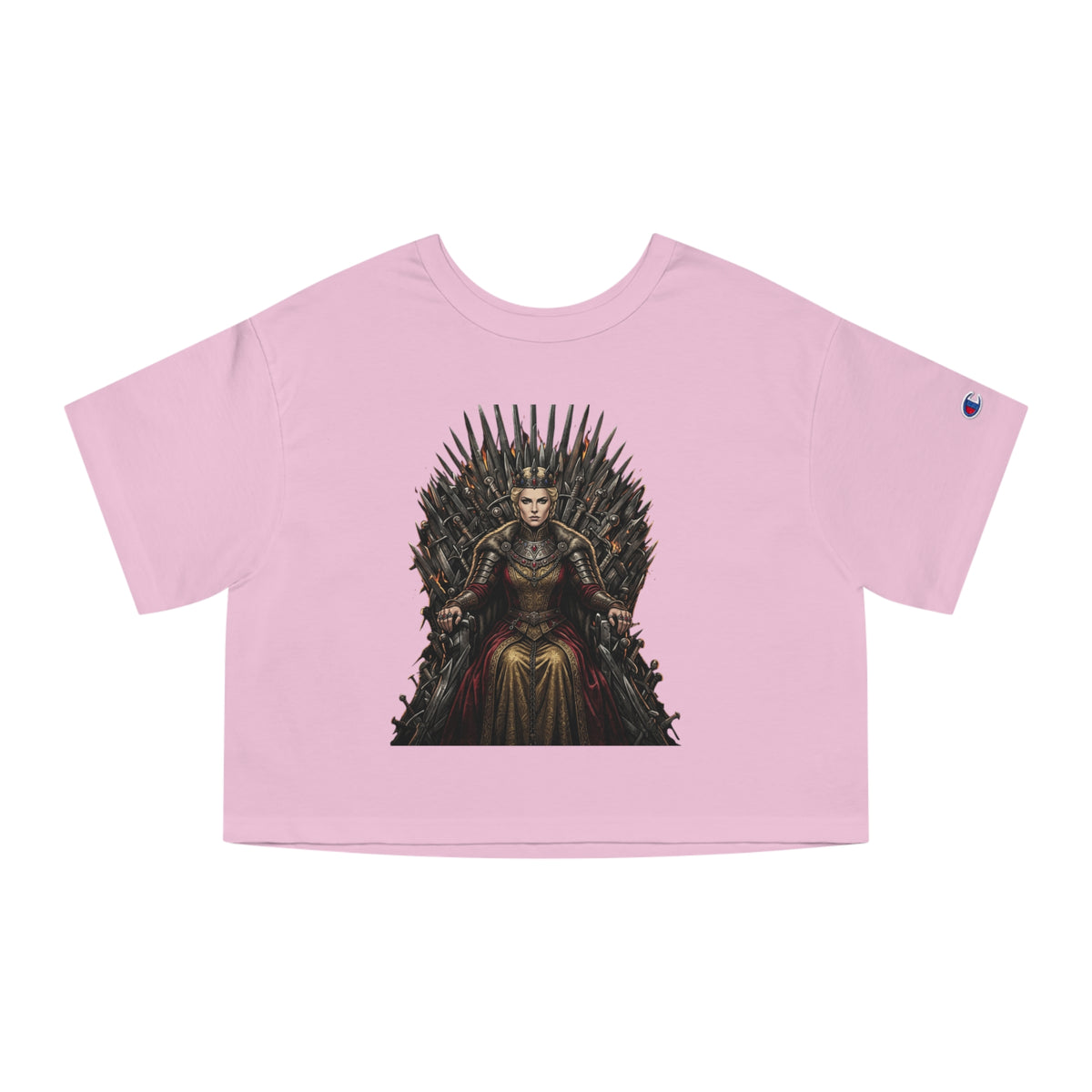 Cropped T-Shirt — Queen on Iron Throne Graphic Tee